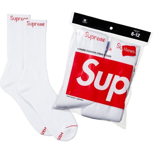 Supreme/Hanes Crew Socks (2 Pairs)