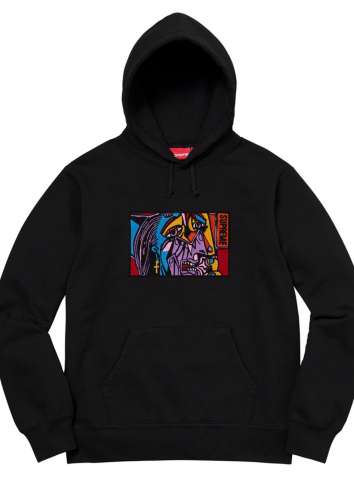 Supreme Chainstitch Hooded Sweatshirt Black (FW18) L