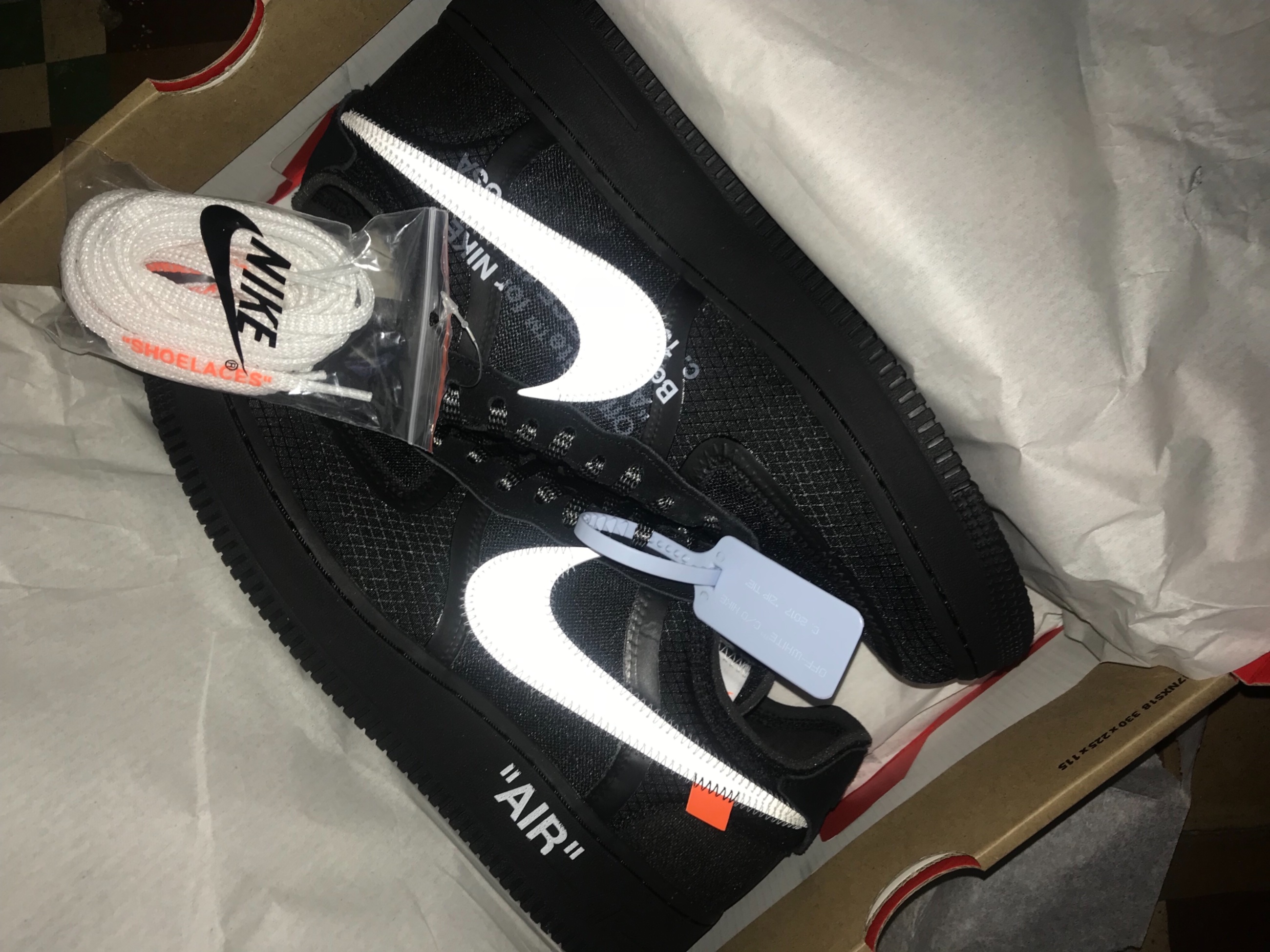 nike air force 1 x off white nere