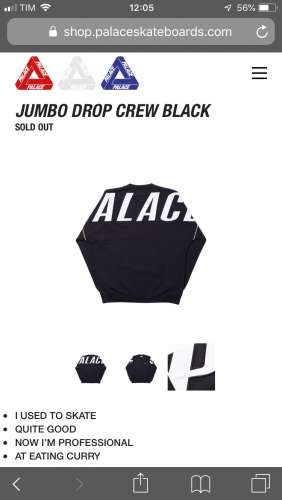 Jumbo Drop Crew Black
