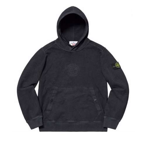 Supreme x Stone Island Hooded Sweatshirt Black