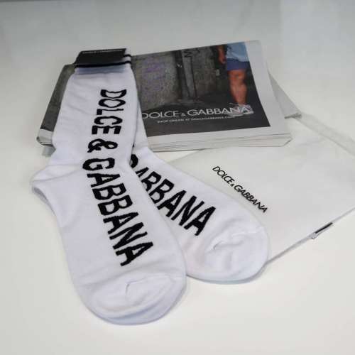 Dolce & Gabbana Cotton Blend Socks in White ?