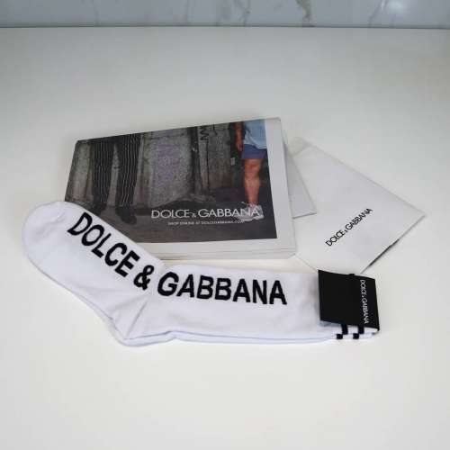 Dolce & Gabbana Cotton Blend Socks in White ?