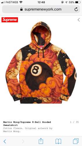 Supreme 8 Ball hoodie