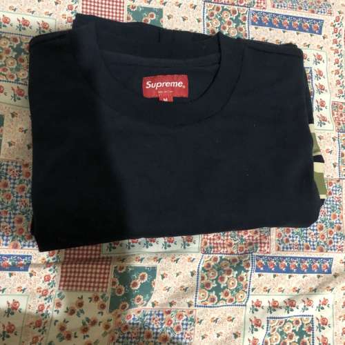 WTS Supreme Stagger Logo tee Olive and Blue size M