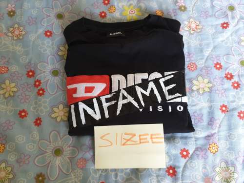 HATE DIESEL X FEDEZ T-SHIRT IN COTONE CON TAPE