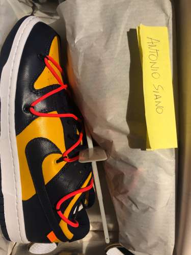 Wts Nike x ow dunk low Michigan ds