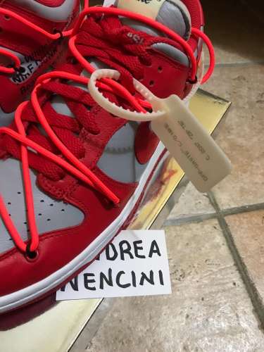 Nike dunk x off white red