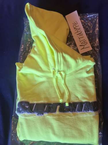 Chenille Supreme Hoodie Yellow Fluo