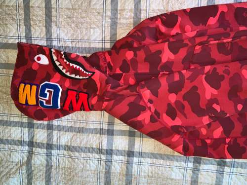 Bape Shark Hoodie Red Full Zip