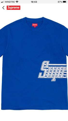 Supreme side logo s/s top royal