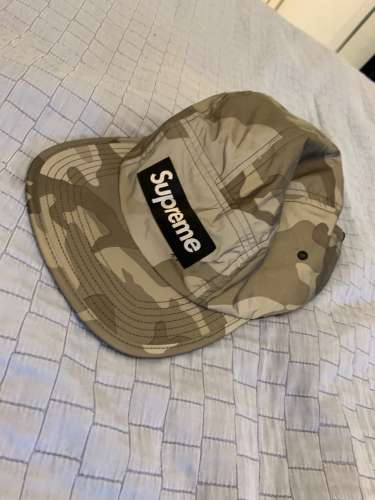 Supreme reflective camo grey cap