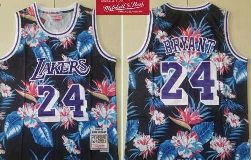 Canotta NBA Basket Lakers Kobe Bryant 24 Mitchell Ness Flower Floreale Speciale