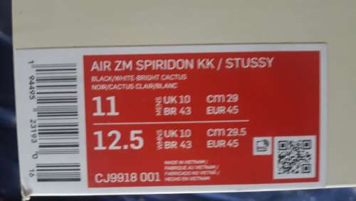 Nike Air Kukini Spiridon Cage 2 Stussy Black (CJ9918-001) - 45 EU | 11 US