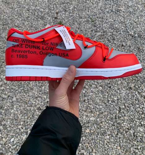 Nike dunk x off white red