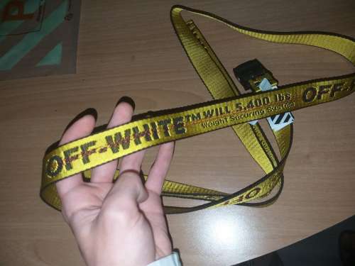 Cintura Off-White / Off-White Yellow Industrial Belt