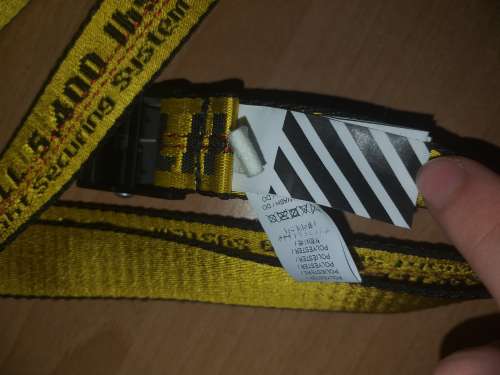 Cintura Off-White / Off-White Yellow Industrial Belt
