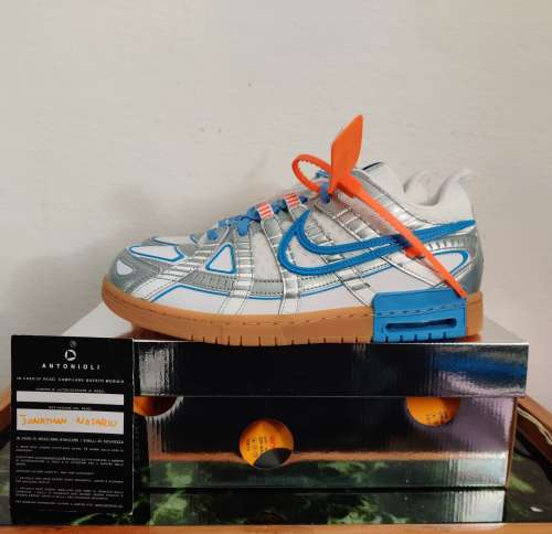 nike air rubber dunk off white unc