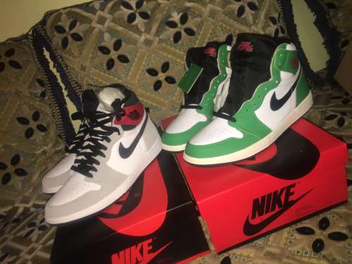 Jordan 1 high Lucky green e Smoke grey