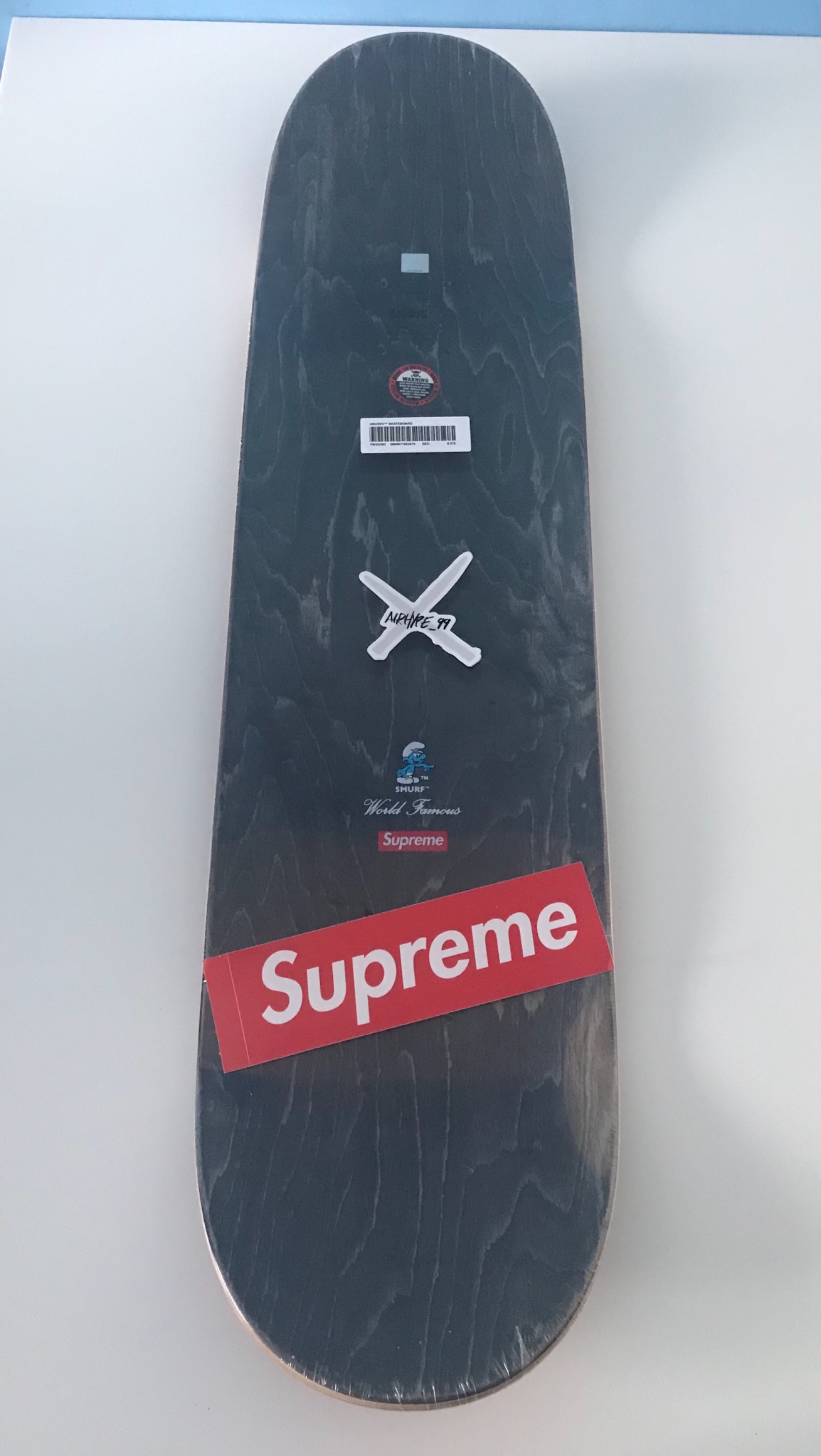 Supreme Smurfs Skateboard Deck Red - Meetapp