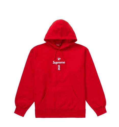 Supreme cross box logo hoodie red M DSWT