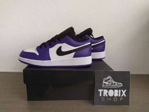 Jordan 1 low court purple white