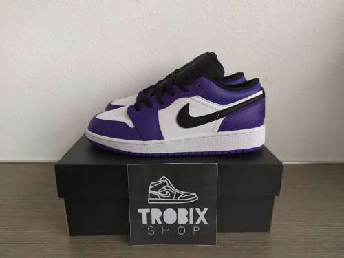 Jordan 1 low court purple white