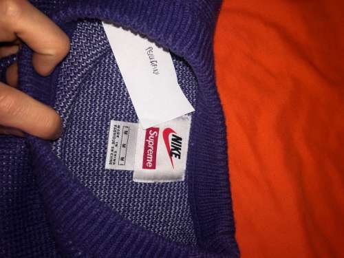 Supreme x nike purple sweater