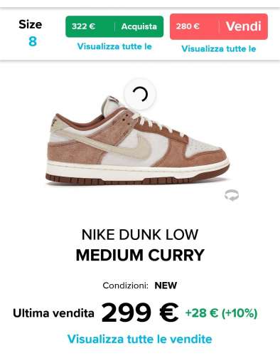 WANT TO BUY DUNK LOW MEDIUM CURRY FROM 41 TO 42