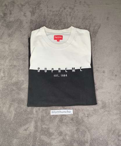 WTS supreme splitted logo tee size M