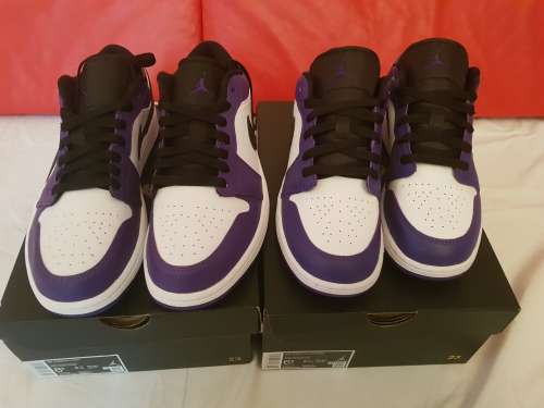 jordan 1 low court purple size us 8,5 eu 42 e gs us 6,5 eu 39