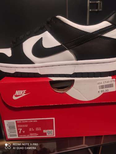 Nike dunk low black and white size 40 (gs/w)