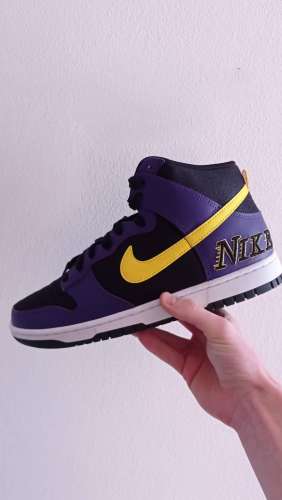 Nike Dunk high premium EMB Purple black (Lakers)