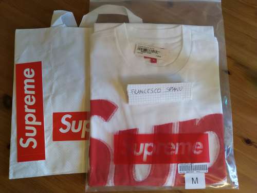 WTS Supreme tee Intarsia Spellout