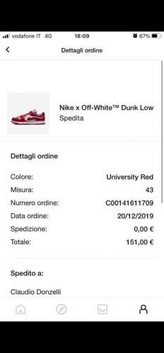 DUNK OFF WHITE RED