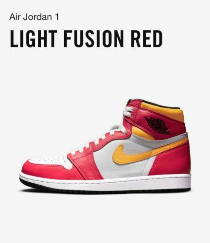 Jordan 1 High OG Light Fusion Red