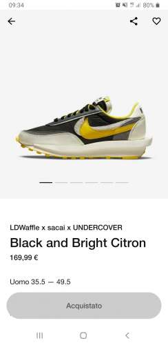 Nike LDWaffle x sacai x undercover black and Bright Citron