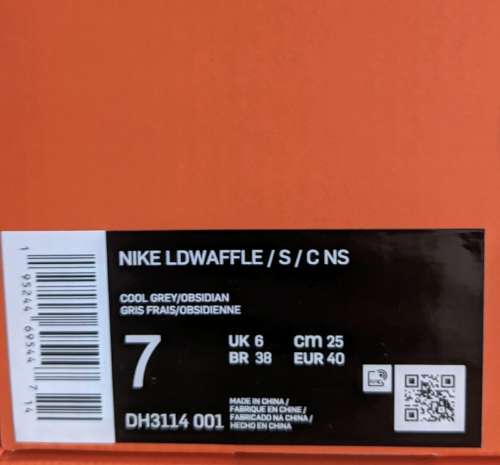 Nike LD Waffle Sacai Clot Cool Grey 40