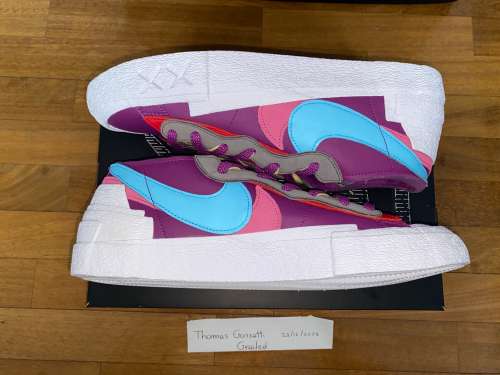 Nike x sacai kaws blazer low purple