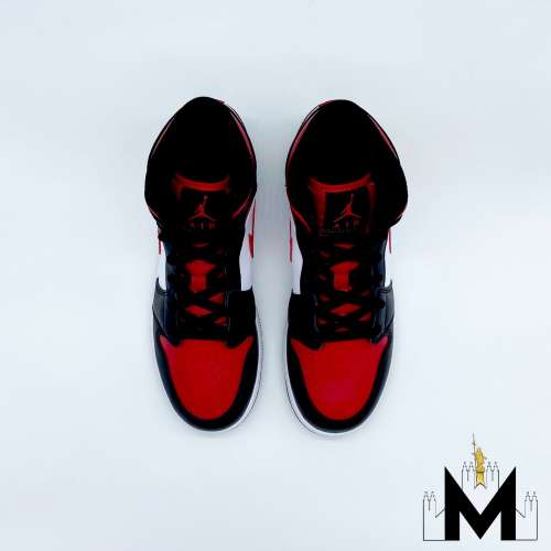 Jordan 1 mid black fire red