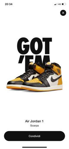 Air Jordan 1 high yellow toe