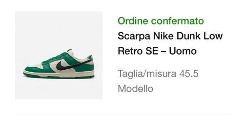 Dunk low lottery 45,5 nuove