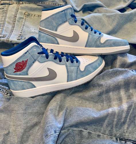 Jordan 1 Mid | French Blue Fire Red 👖