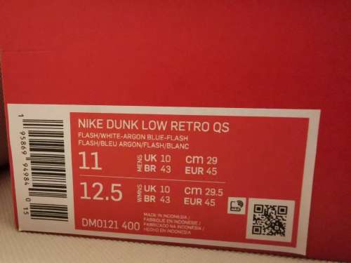 Nike Dunk Low Retro QS Argon (DM0121-400) - 45 EU | 11 US
