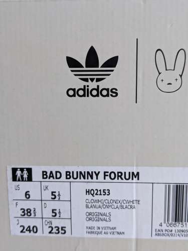 Adidas Forum Low X Bad Bunny White 38 2/3