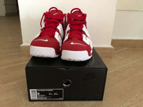 Nike X supreme air more uptempo red