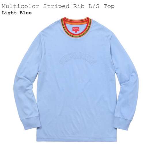 Supreme Multicolor Striped Rib L/S Top
